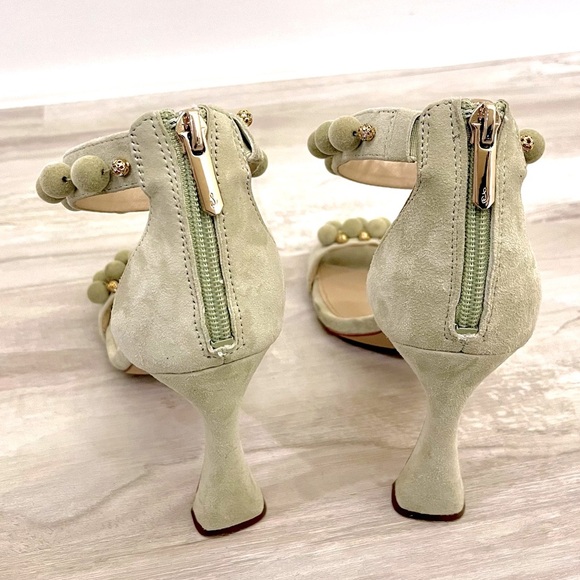 Sam Edelman Luella Pistachio Leather Ankle Strap Heeled Sandal US 7.5 - Picture 7 of 11